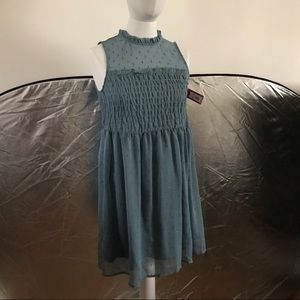 NWT Ruffled Metallic Textured Dress